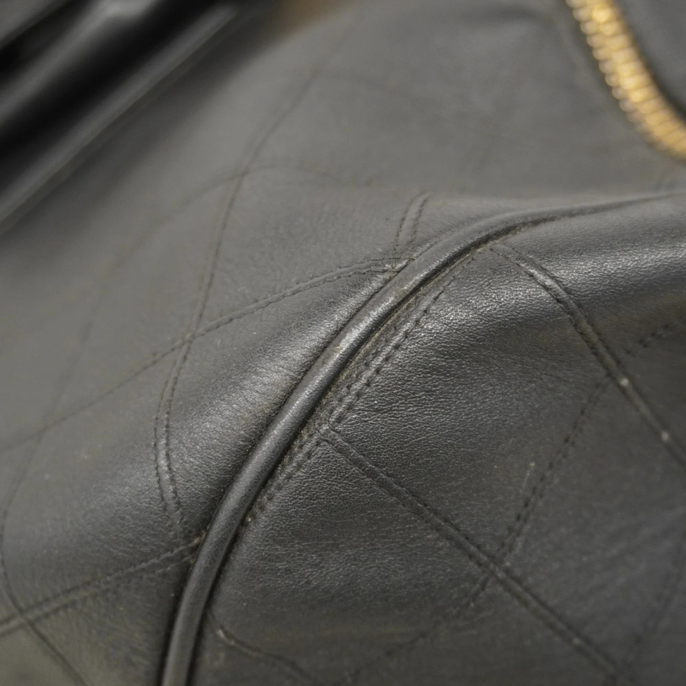 CHANEL Black Lambskin Leather Boston Bag - Picture 14 of 16